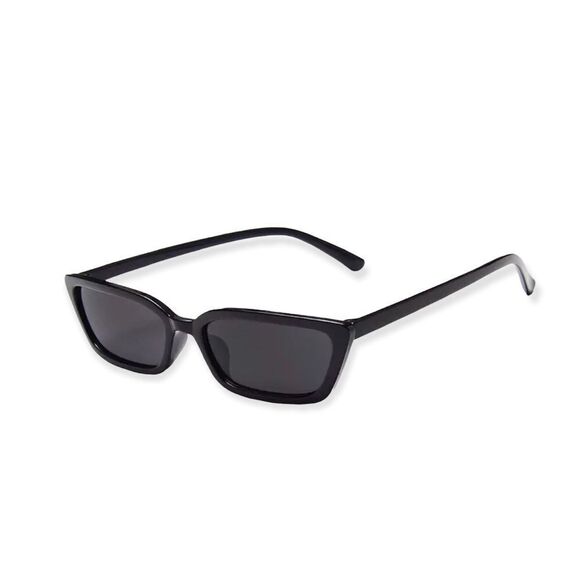 🆕Black Cat Eye Square Rectangle Tinted Lens Sunglasses - Picture 1 of 5